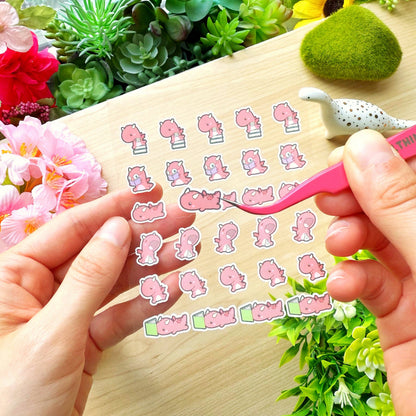 Enamel Sticker Tweezer - Lil' Dragon Reads (Fine Point)