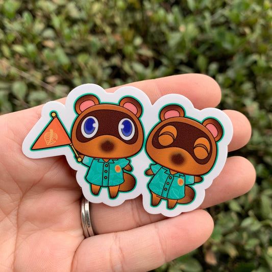 Timmy and Tommy Animal Crossing Vinyl Sticker / New Horizons / ACNH / Waterproof