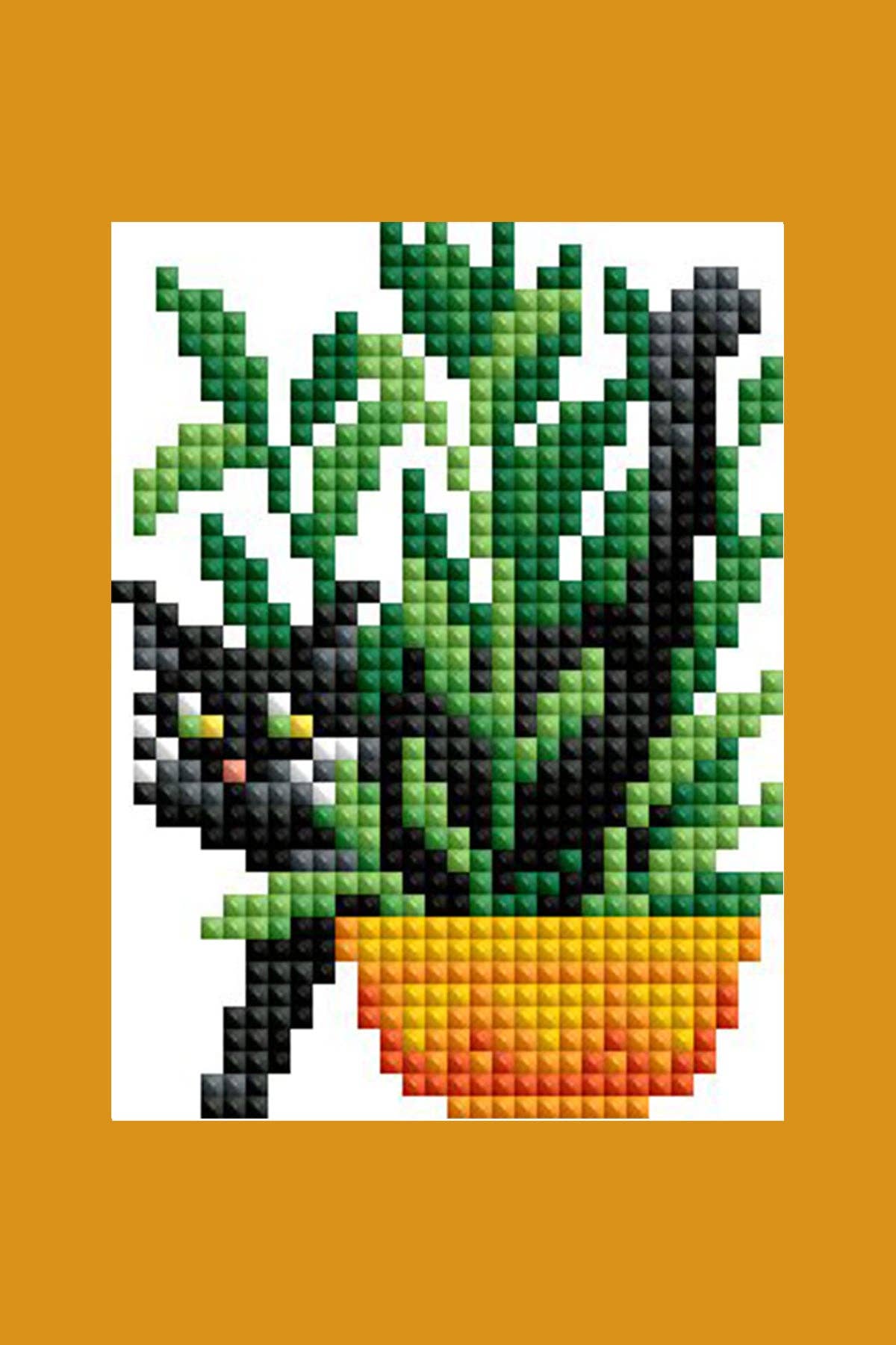 Mini Dazzles™ - Cats with Plants: Square With 22 Colors Including 4 ABs and 18 Fairy Dust Diamonds / 5,095 / 4" x 6" (10.2cm x 15.2cm)