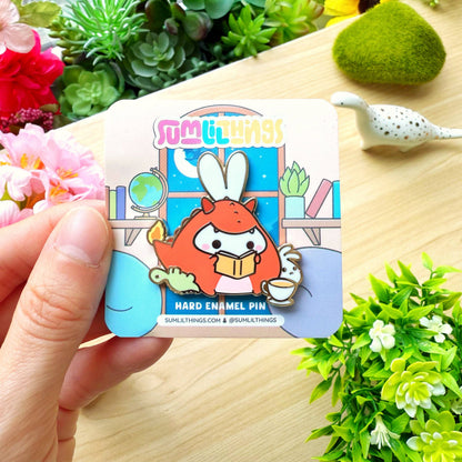 Enamel Pin - Lil Dragon Reads