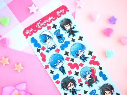 Black butler anime manga sticker sheet: Matte paper