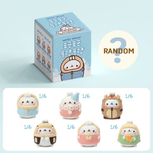 Molang Winter Special Blind Box Random Figure CollectibleToy