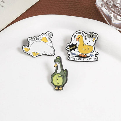 Pinori - Playful Character Enamel Pin: YLWRED