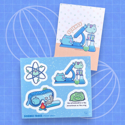 Science Frogs Sticker Sheet