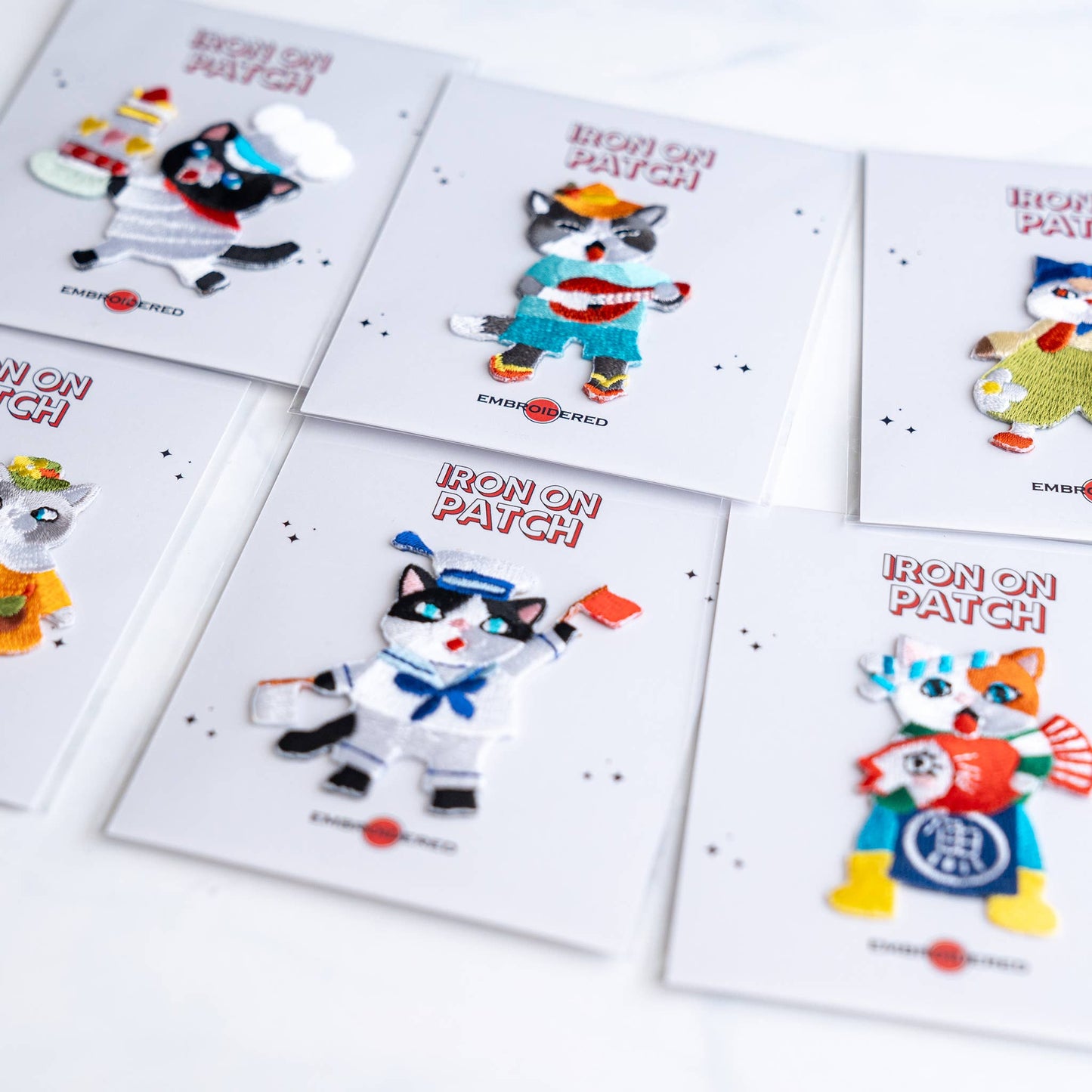 Cute Cat character Patches - Iron on Patch: 1