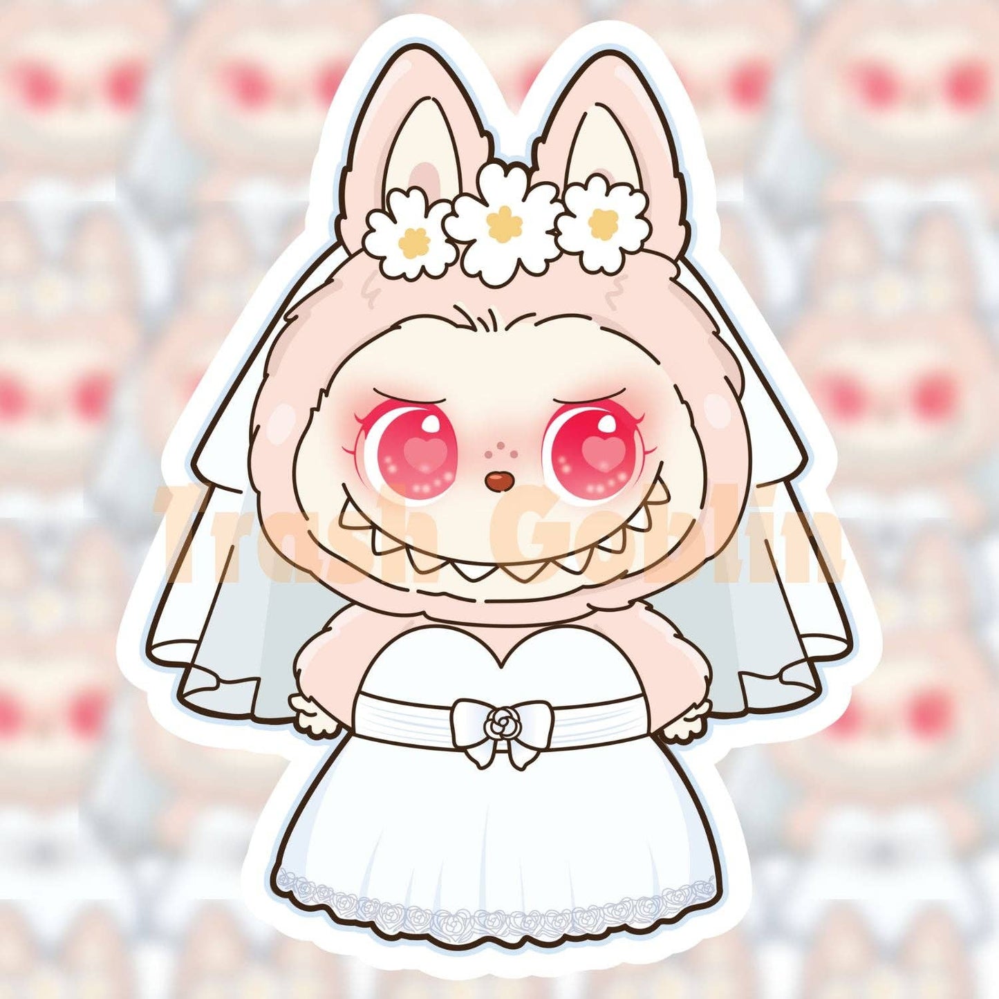 Wedding Dress Monster Vinyl Sticker