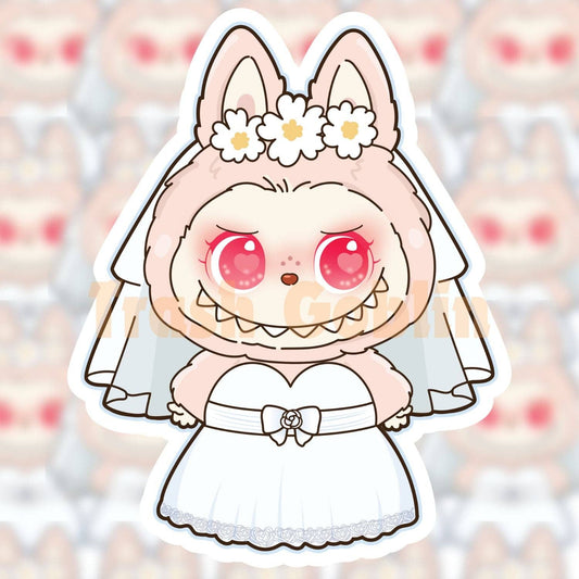 Wedding Dress Monster Vinyl Sticker