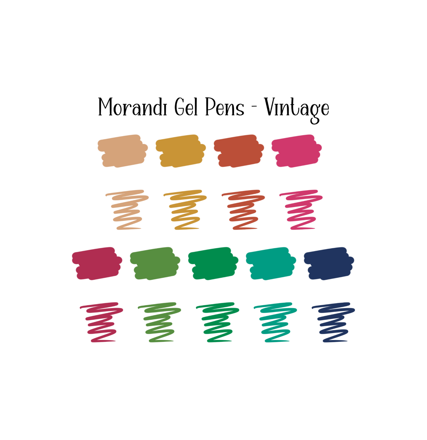 Morandi Gel Pens - 4 Color Options or Bundle: Sweet