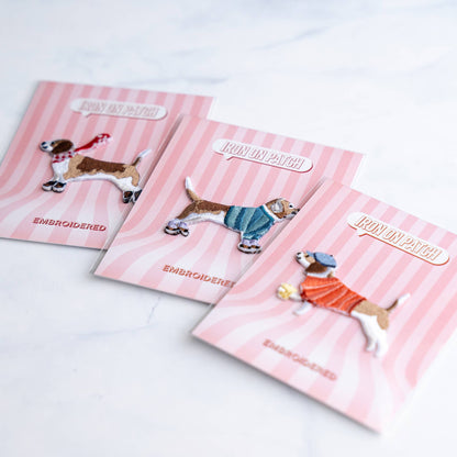 Dog Patches - Iron on Patch : Coffee connoisseur
