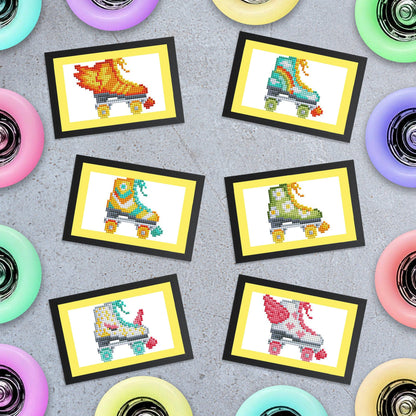 Mini Dazzles™ - Roller Skates: Square With 19 Colors Including 1 AB and 18 Fairy Dust Diamonds / 3,555 / 4" x 6" (10.2cm x 15.2cm)