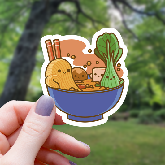 Kawaii Ramen Bath Sticker - 3"