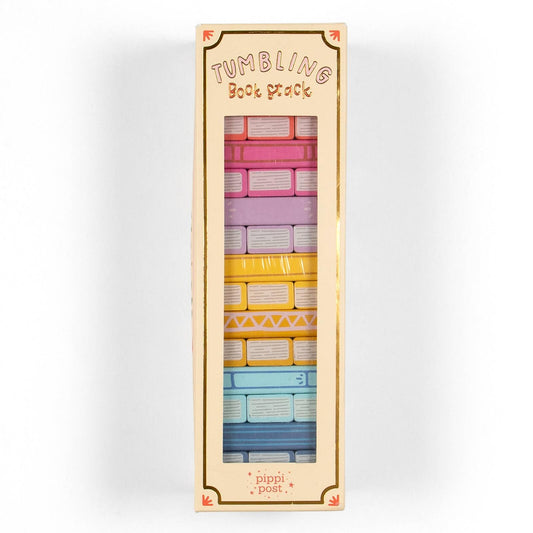 Tumbling Book Stack - Wooden Block Stacking & Balance Game