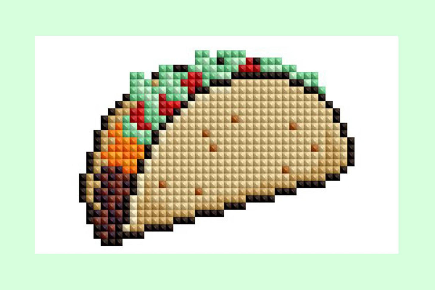 Mini Dazzles™ - 50s Diner Food: Square With 23 Colors Including 2 ABs and 1 Iridescent Diamond and 20 Fairy Dust Diamonds / 3,156 / 4" x 6" (10.2cm x 15.2cm)