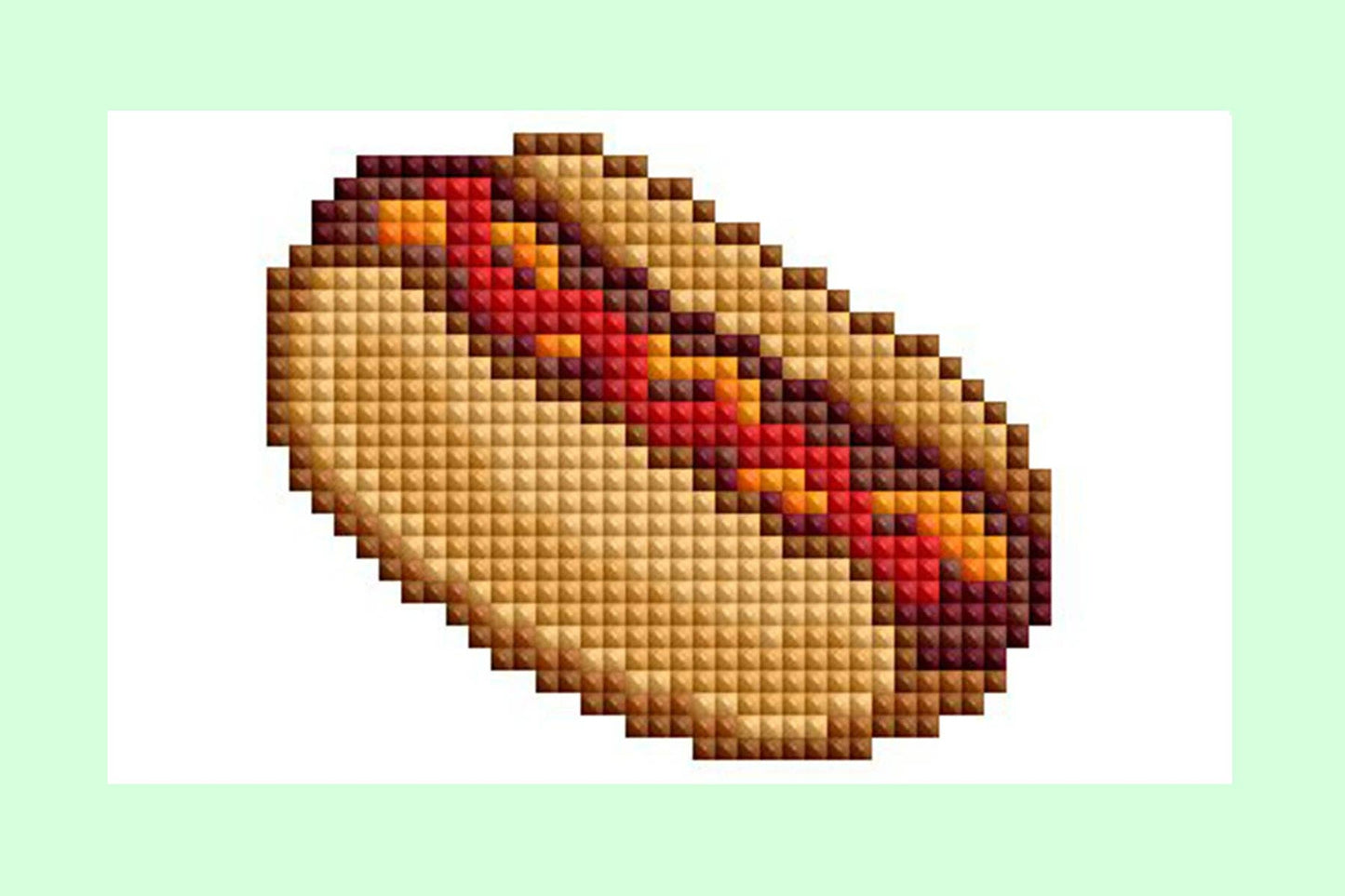 Mini Dazzles™ - 50s Diner Food: Square With 23 Colors Including 2 ABs and 1 Iridescent Diamond and 20 Fairy Dust Diamonds / 3,156 / 4" x 6" (10.2cm x 15.2cm)