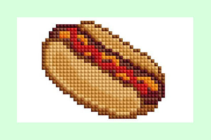 Mini Dazzles™ - 50s Diner Food: Square With 23 Colors Including 2 ABs and 1 Iridescent Diamond and 20 Fairy Dust Diamonds / 3,156 / 4" x 6" (10.2cm x 15.2cm)