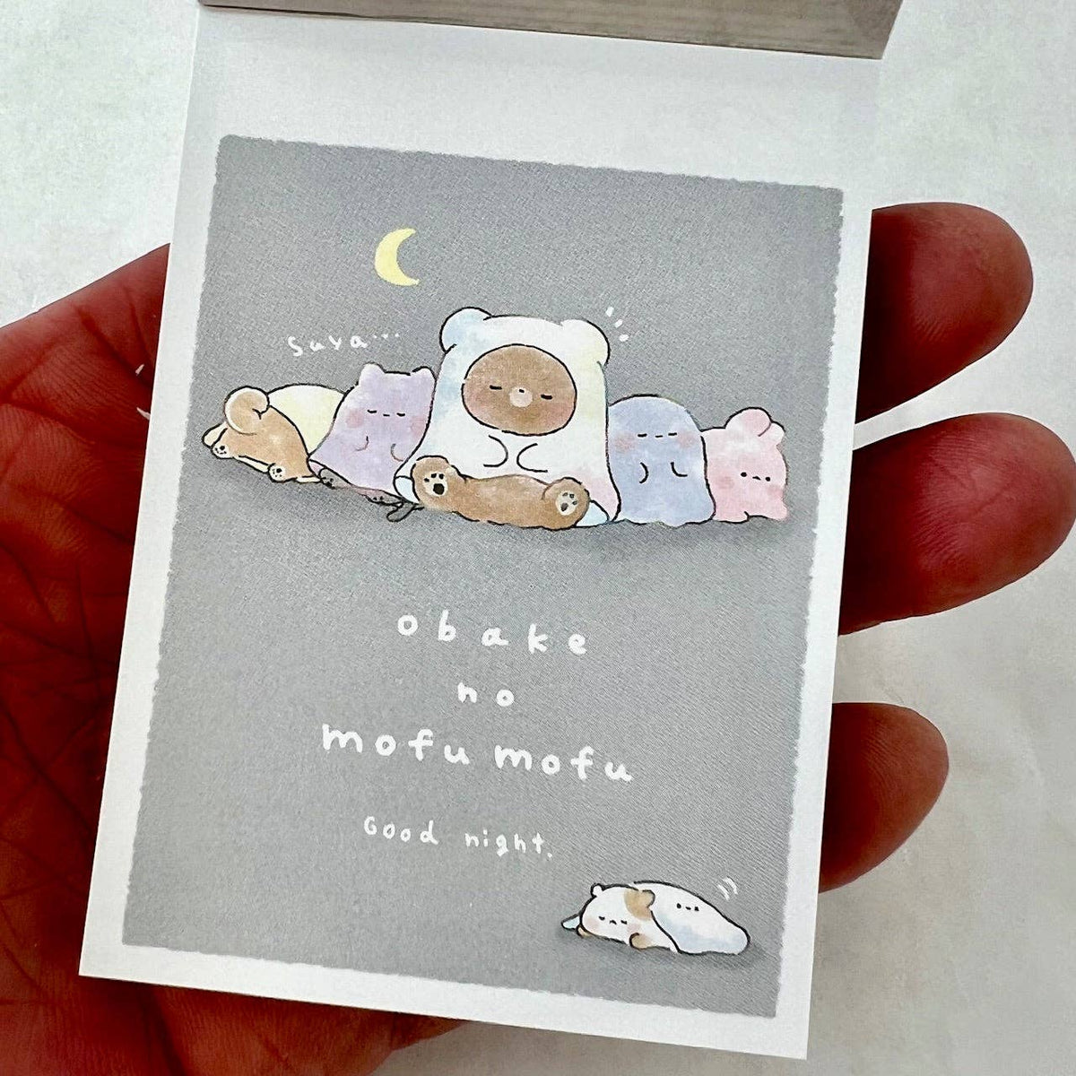 212234 Animal obake no mofu mofu Mini Notepad-10