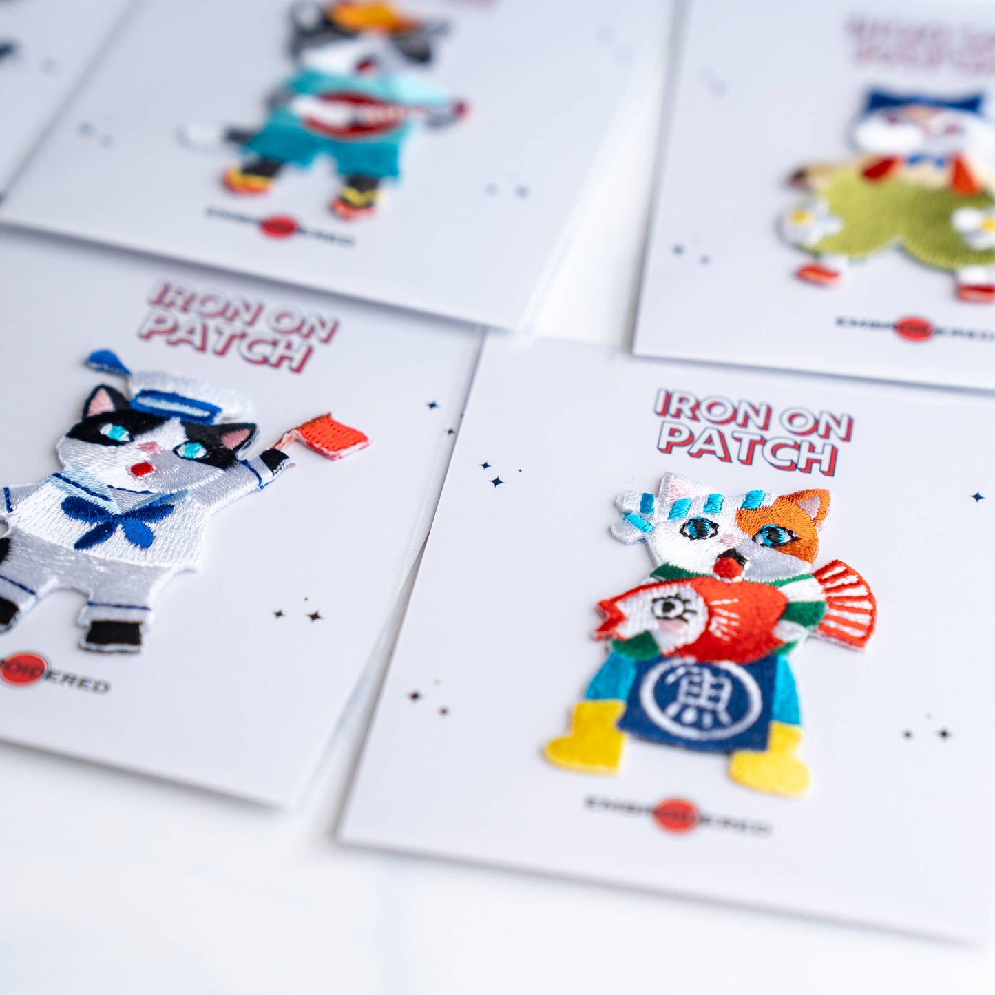 Cute Cat character Patches - Iron on Patch: 1