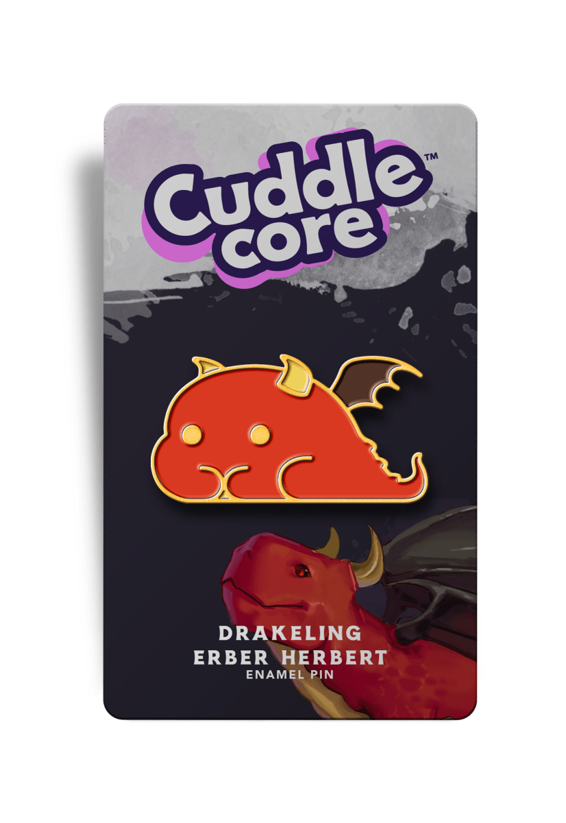 Ember (Herbert) the Fire Drakeling Enamel Pin