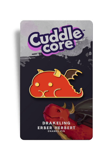 Ember (Herbert) the Fire Drakeling Enamel Pin