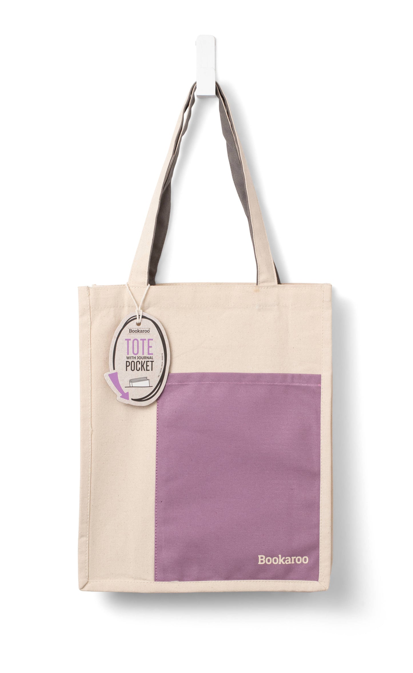 Bookaroo Tote Bag: Blush & Charcoal