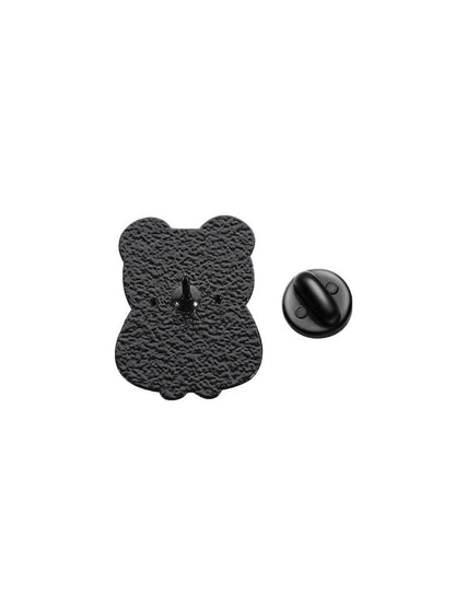 Pinori - Yellow Eyes Cute Black Cat Brooch: D