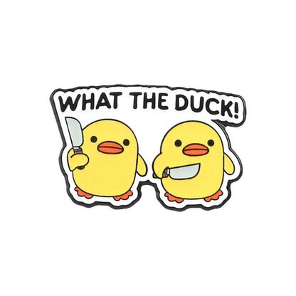 Pinori Funny Duck Enamel Pin: Yellow