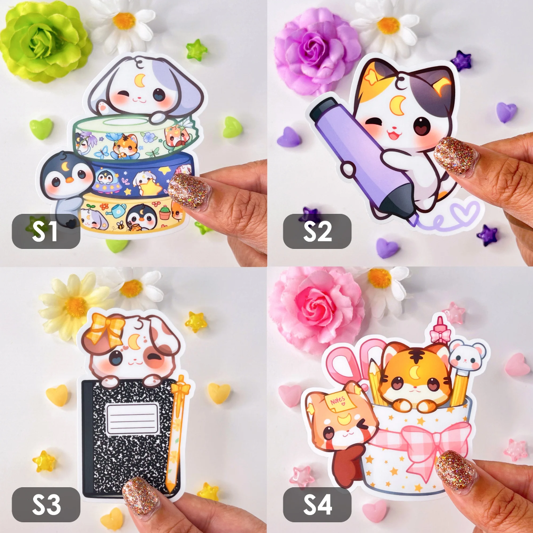 Stationery Friends Sticker: Glossy Finish / S3: Gigi Notebook