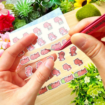 Enamel Sticker Tweezer - Lil' Dragon Reads (Fine Point)