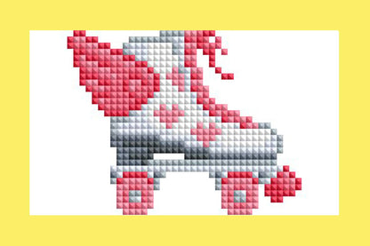 Mini Dazzles™ - Roller Skates: Square With 19 Colors Including 1 AB and 18 Fairy Dust Diamonds / 3,555 / 4" x 6" (10.2cm x 15.2cm)