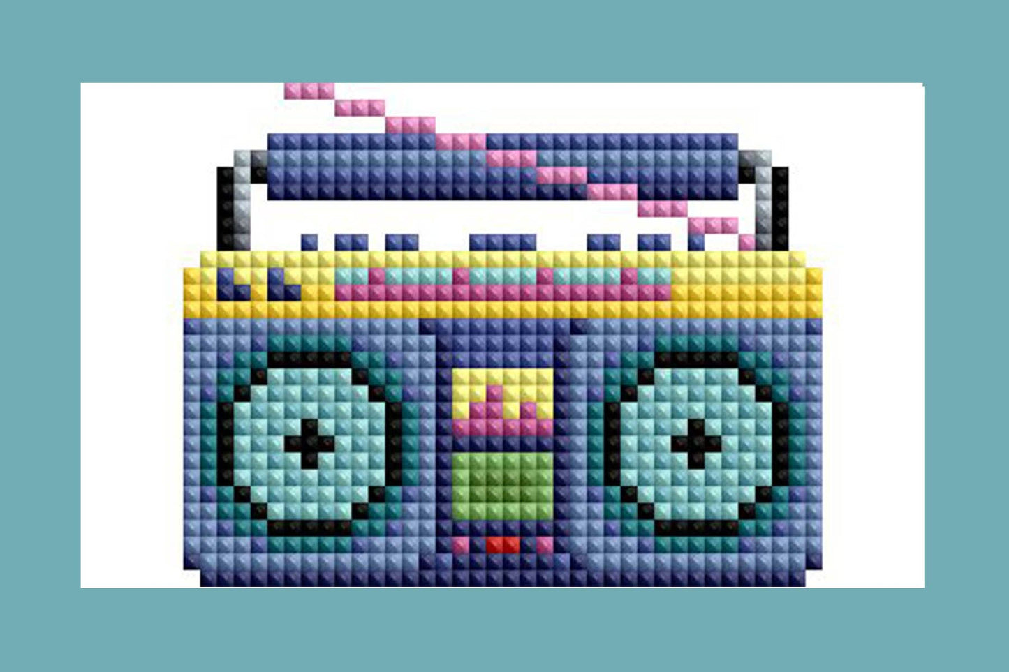 Mini Dazzles™ - 80s: Square With 21 Colors Including 21 Fairy Dust Diamonds / 5,110 / 4" x 6" (10.2cm x 15.2cm)