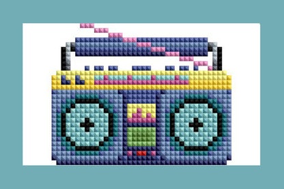 Mini Dazzles™ - 80s: Square With 21 Colors Including 21 Fairy Dust Diamonds / 5,110 / 4" x 6" (10.2cm x 15.2cm)