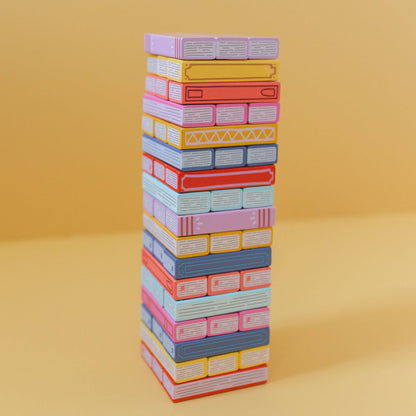 Tumbling Book Stack - Wooden Block Stacking & Balance Game