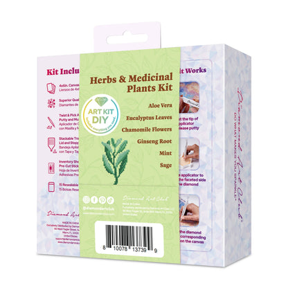 Mini Dazzles™ - Herbs & Medicinal Plants: Square With 15 Colors Including 15 Fairy Dust Diamonds / 3,670 / 4" x 6" (10.2cm x 15.2cm)